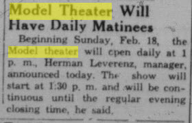 Model Theater - Feb 17 1945 Article